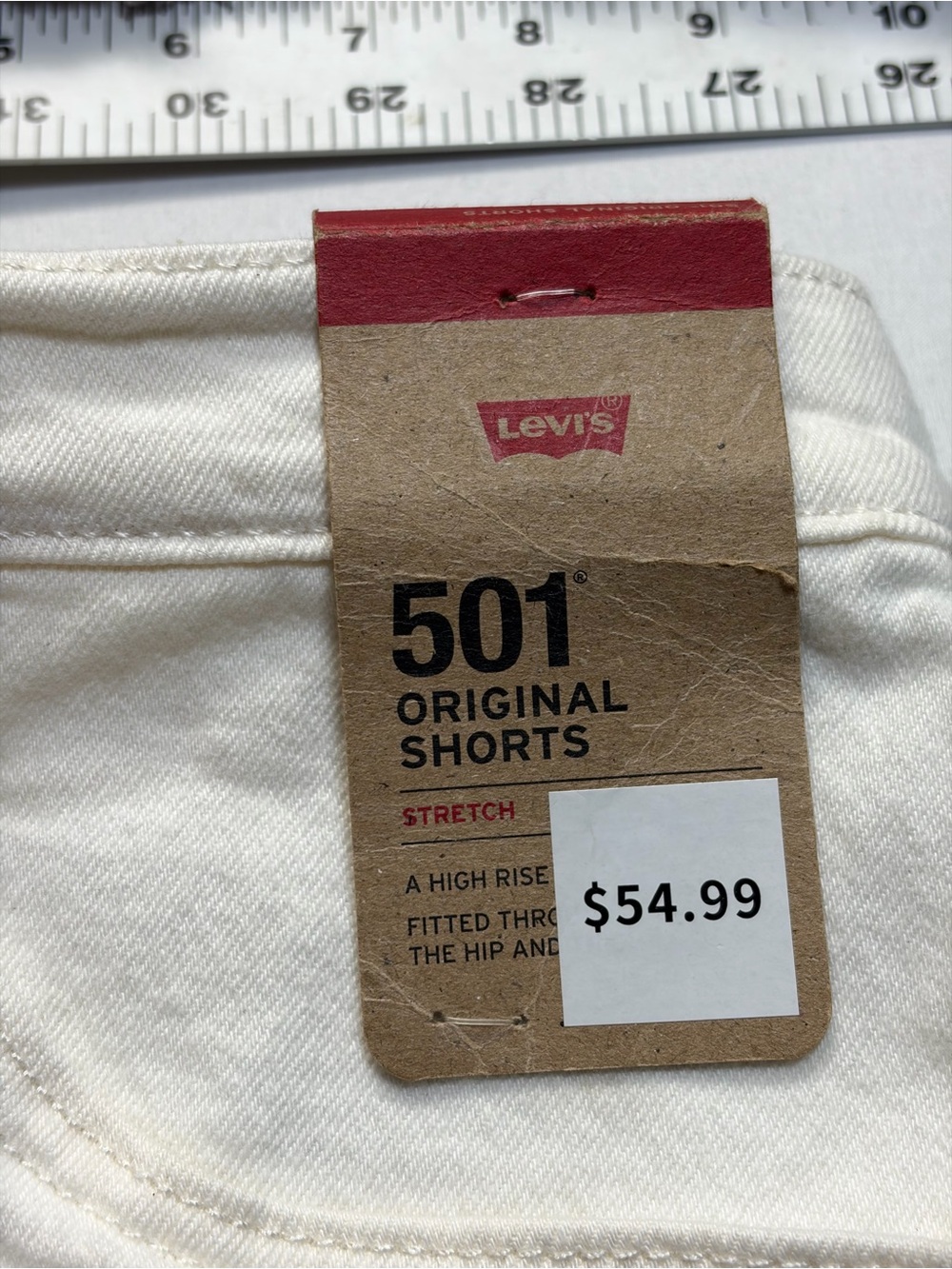 Levi’s 501 Jean shorts women size 31 off white ,blue,lavender button fly - Picture 11 of 15